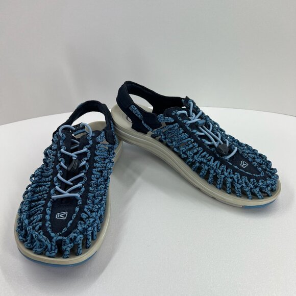 KEEN Uneek 1016897 Sandals Womens US 9.5 Braided Bungee Hike Water Midnight Navy - Picture 5 of 13